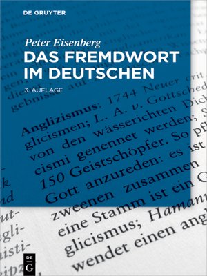 cover image of Das Fremdwort im Deutschen